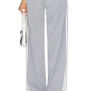 Stylish Gray Women's pants with White Stripes